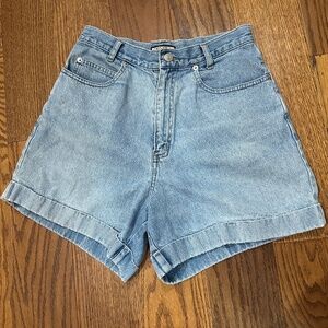 Palmetto's Y2K 90s Vintage Medium Wash Denim High Waist Shorts Women Size 8